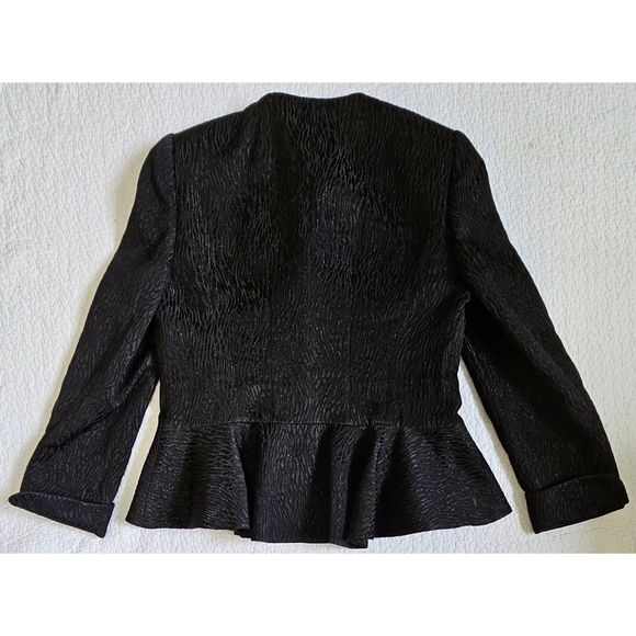 BASLER Metallic Ruffle Peplum Blazer Jacket - Picture 5 of 14